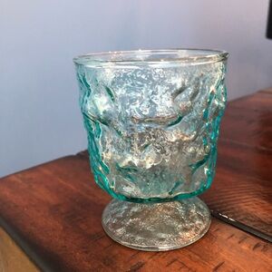 Anchor Hocking Lido Aqua Marine Footed on the rocks Tumbler replacement vintage